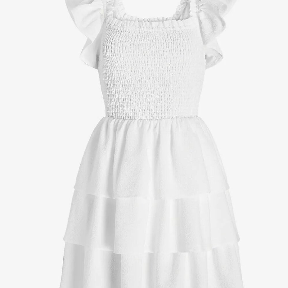 Express Ruffle Mini Dress (Used — Excellent) • Size: XS - Picture 3 of 6